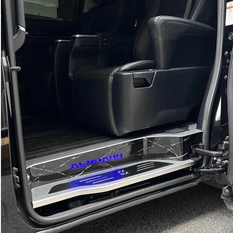 Toyota Alphard Silver Marble/Black alloy Side Steps AGH30