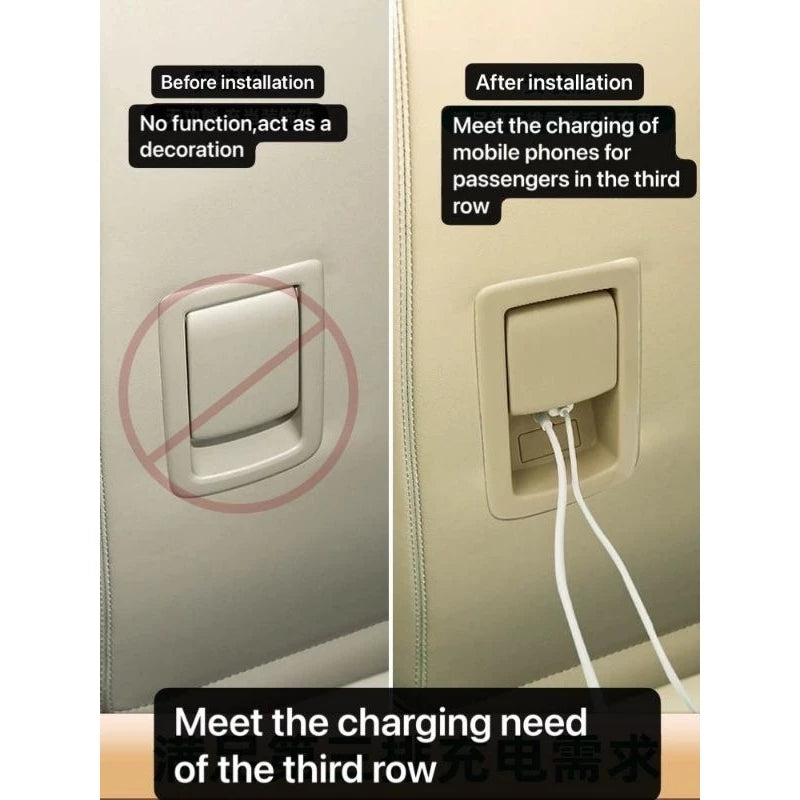 Toyota Alphard Vellfire AGH30 3rd row Pilot Seat USB Fast Charging Port