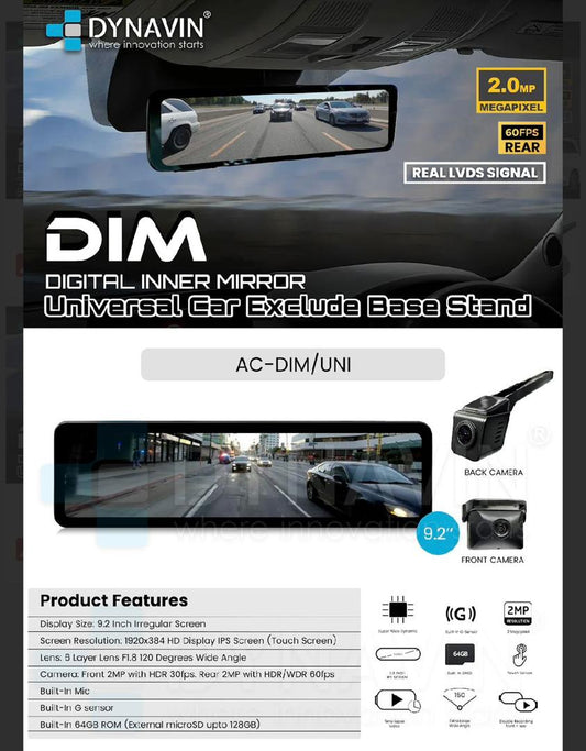 HIACE DYNAWIN INNER MIRROR / UNI-INA-18118-DN
