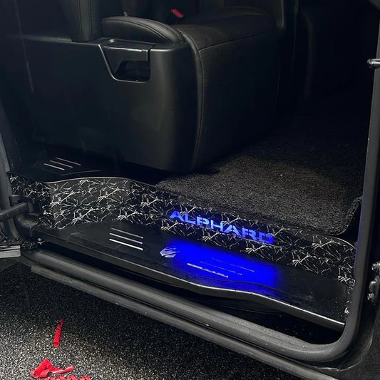Toyota Alphard Black Carbon Side Steps
