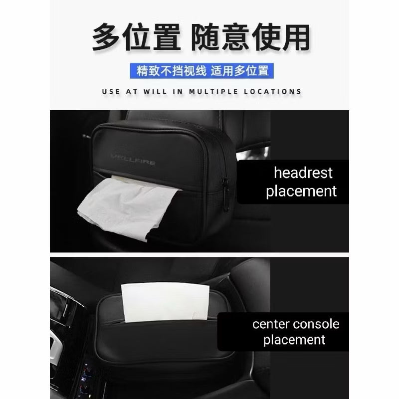 Toyota Alphard Vellfire Nappa Leather Tissue Paper Bag