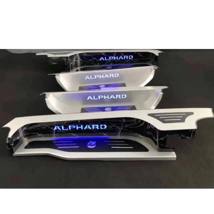 Toyota Alphard Silver Marble/Black alloy Side Steps AGH30